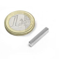 Q-20-04-03-N, Blokmagneet 20 x 4 x 3 mm, neodymium, N48, vernikkeld