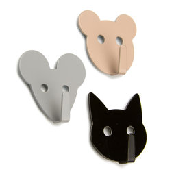 LIV-60, Magneethaken dieren, magnetische haken in de vorm van een dierenkop, set van 3