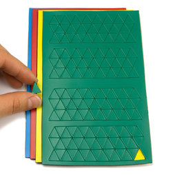 BA-012T, Magnet symbols Triangle small, for whiteboards & planning boards, 180 symbols per sheet, in different colours